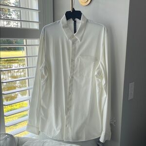lululemon athletica Men’s White Button Down Shirt. EUC, worn once.